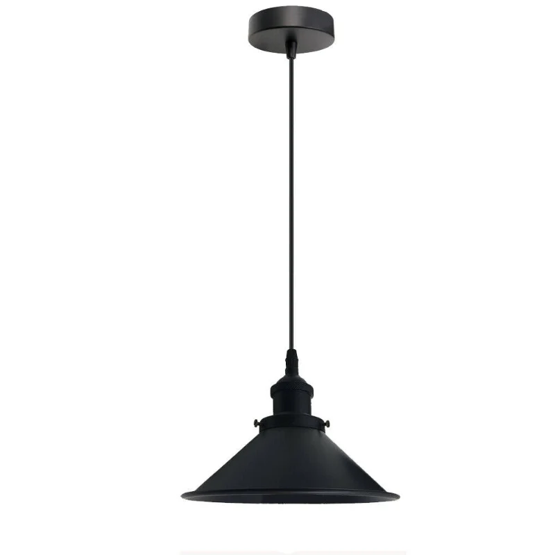 Industrie Pendelleuchte Schwarz Vintage E27 Lampe ~4045
