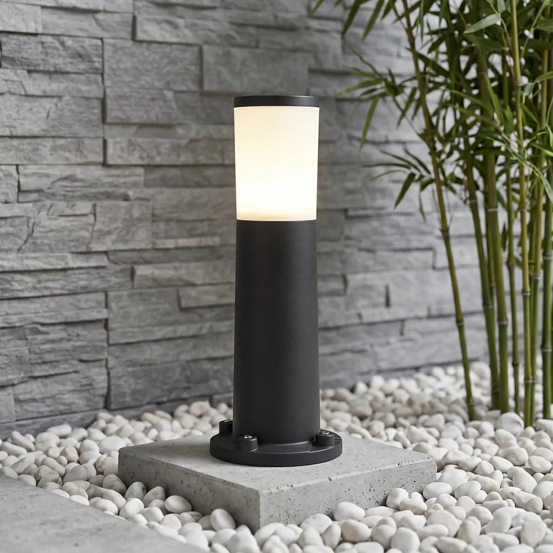 Moderne Pollerleuchte Außen IP55 E27 Schwarz~3853