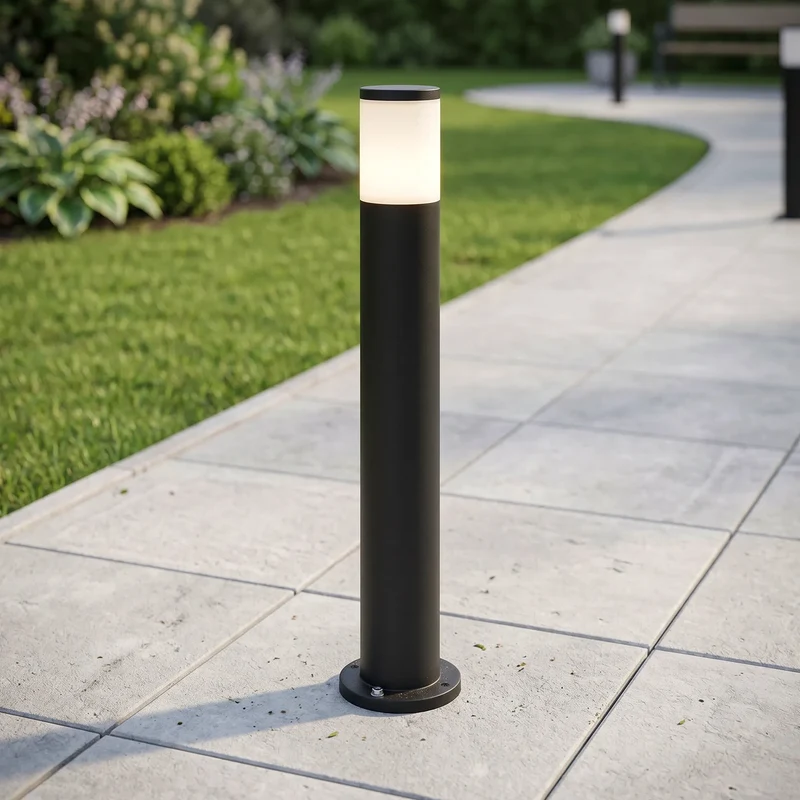 Moderne Pollerleuchte Außen IP55 E27 Schwarz~3853