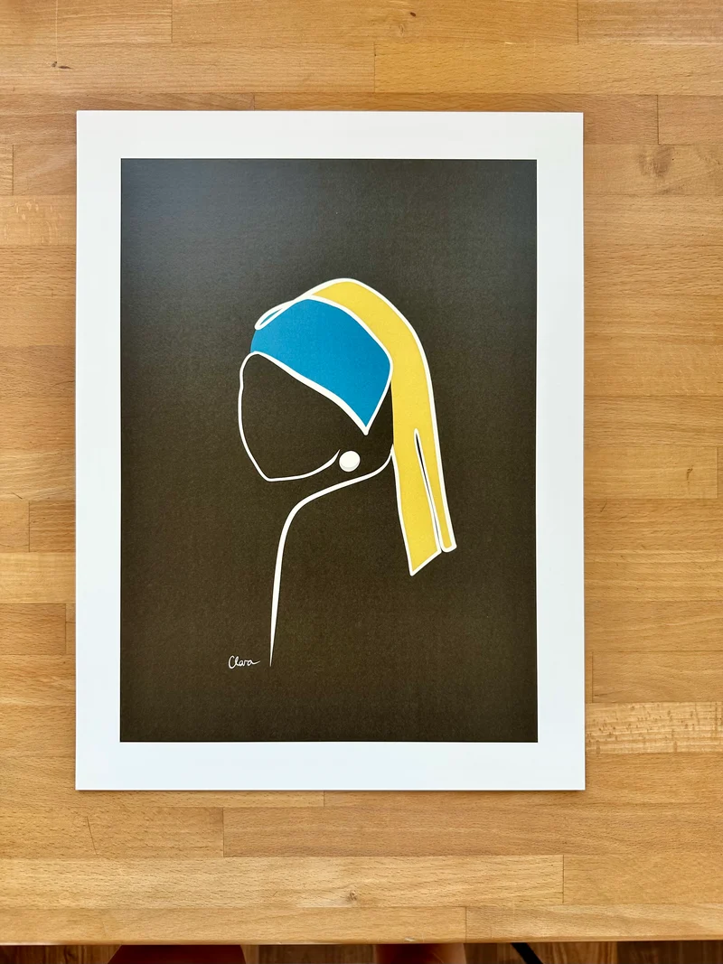 Perlenohrring *Limited Edition* (creme weiß Papier)