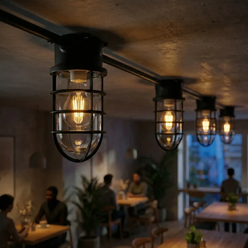 Maritim Schott Unterputz Deckenleuchte Drahtkäfig | E27 Bunker Lampe ~4084