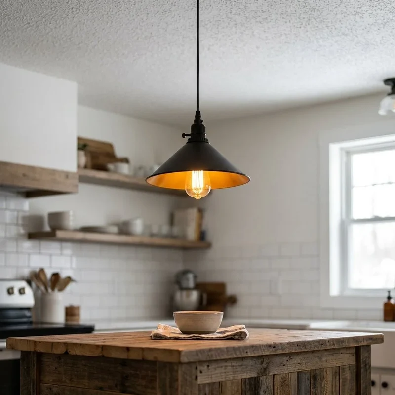 Industrie Pendelleuchte mit Drehschalter – E27 Retro Bunte Küchenlampe~ 3362