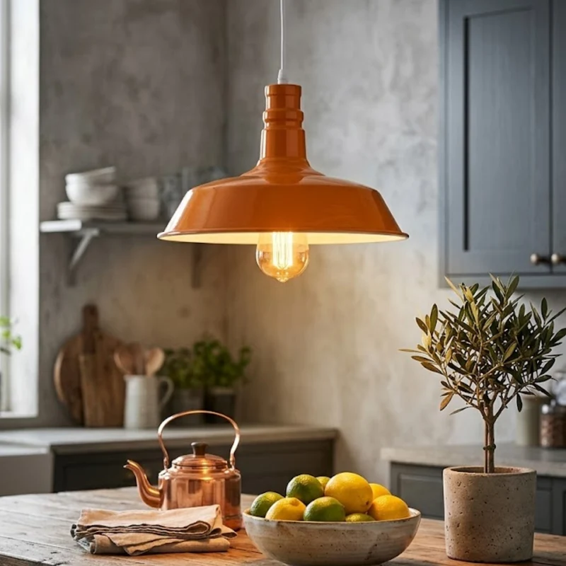 Modern Esstisch Pendelleuchte Groß | E27 Farbige Kücheninsel Lampe~3713