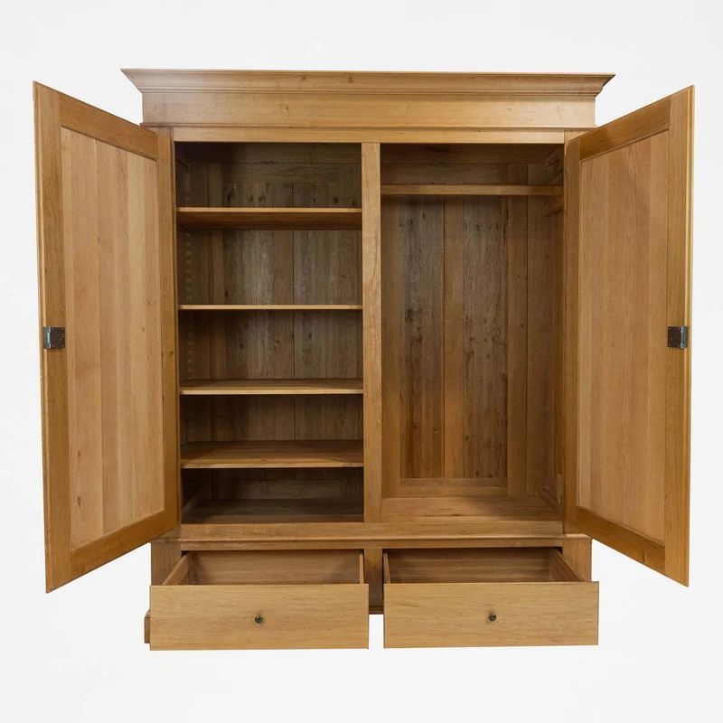 Massivholz Kleiderschrank JUREK 2-Türig