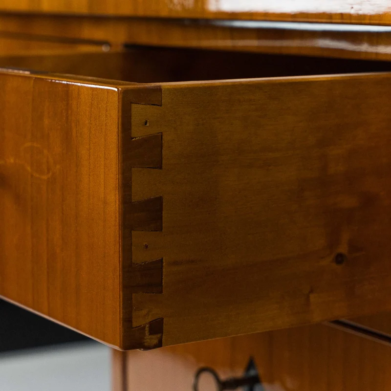 Biedermeier Schreibtisch SPITZWEG 2.0 LEDER