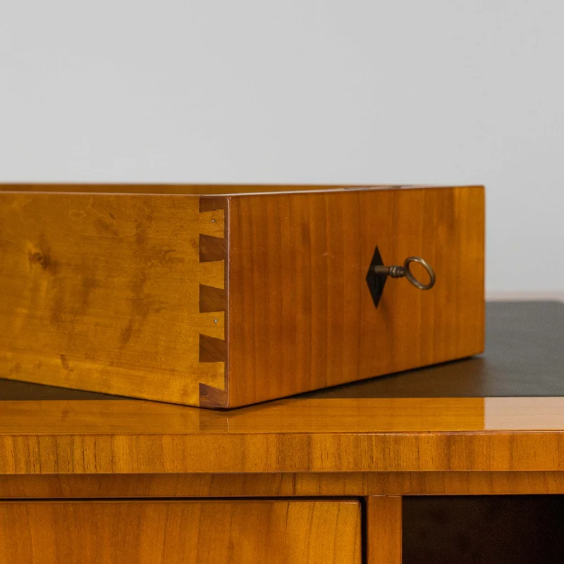 Biedermeier Schreibtisch SPITZWEG 2.0 LEDER