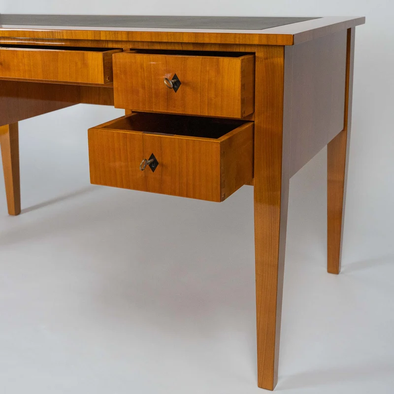 Biedermeier Schreibtisch SPITZWEG 2.0 LEDER