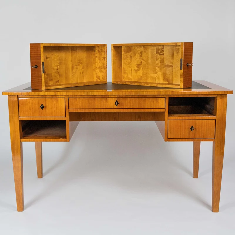 Biedermeier Schreibtisch SPITZWEG 2.0 LEDER