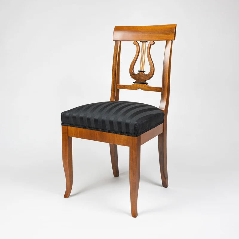 Biedermeier Massivholz Stuhl LYRA