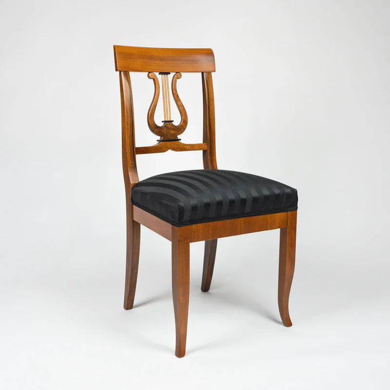 Biedermeier Massivholz Stuhl LYRA