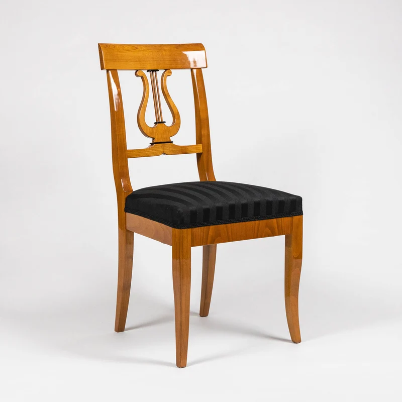 Biedermeier Massivholz Stuhl LYRA
