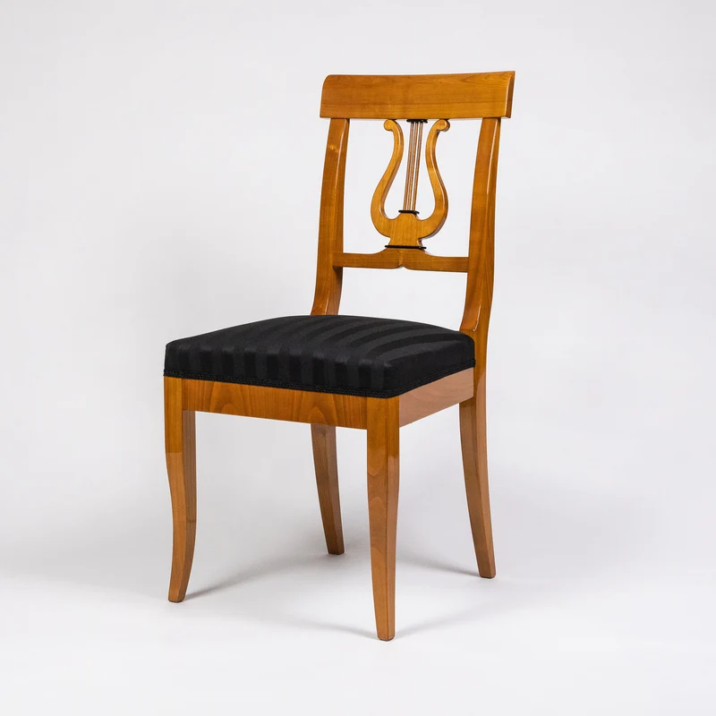 Biedermeier Massivholz Stuhl LYRA