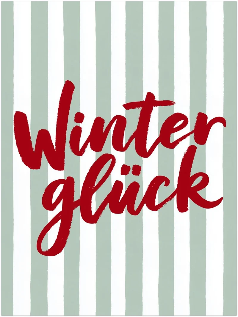 Winter Poster Set – Winterglück & Dackel im Pullover (2er)