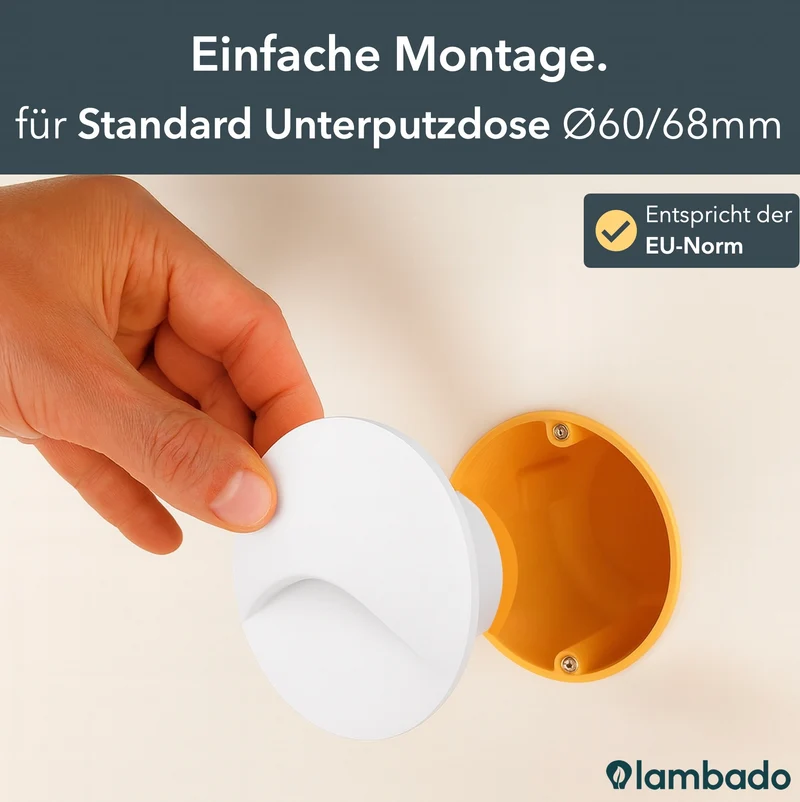 LED-Wandeinbauleuchte Wall für Innen & Außen IP65 - Weiss Eckig