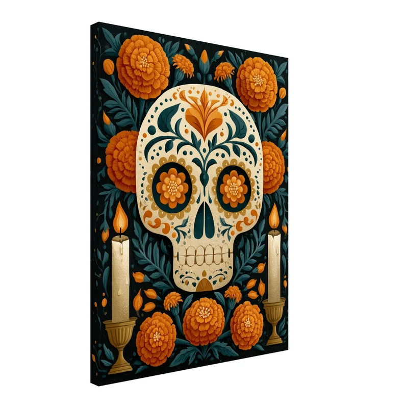 Día de los Muertos Totenschädel Leinwand