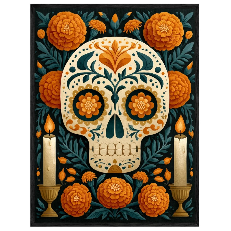 Día de los Muertos Totenschädel Leinwand