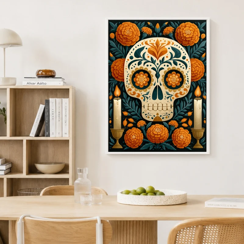Día de los Muertos Totenschädel Poster