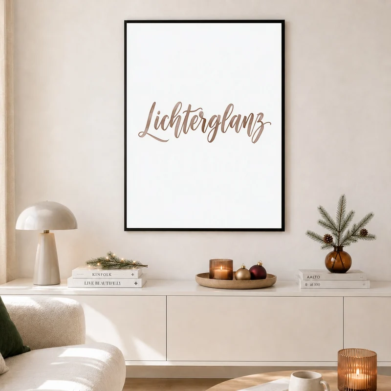 Lichterglanz in Roségold Poster