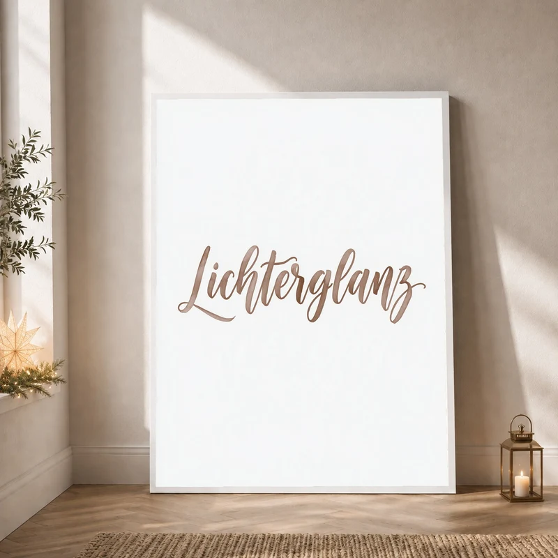 Lichterglanz in Roségold Poster