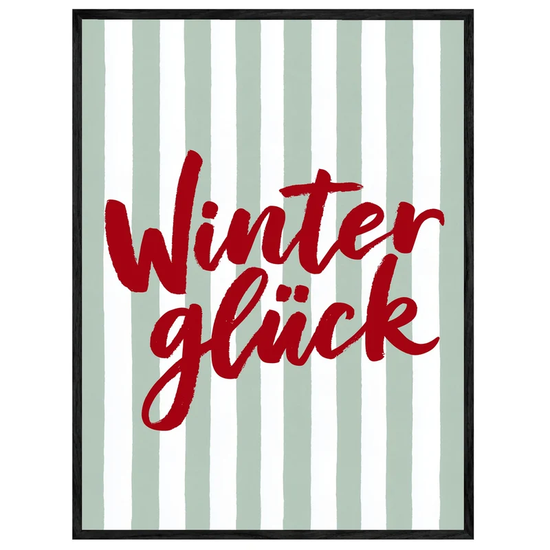 Winterglück im Streifenlook Leinwand