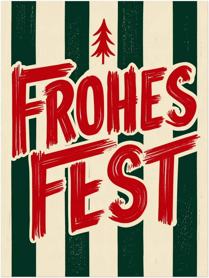 Frohes Fest Weihnachtsgruss Leinwand