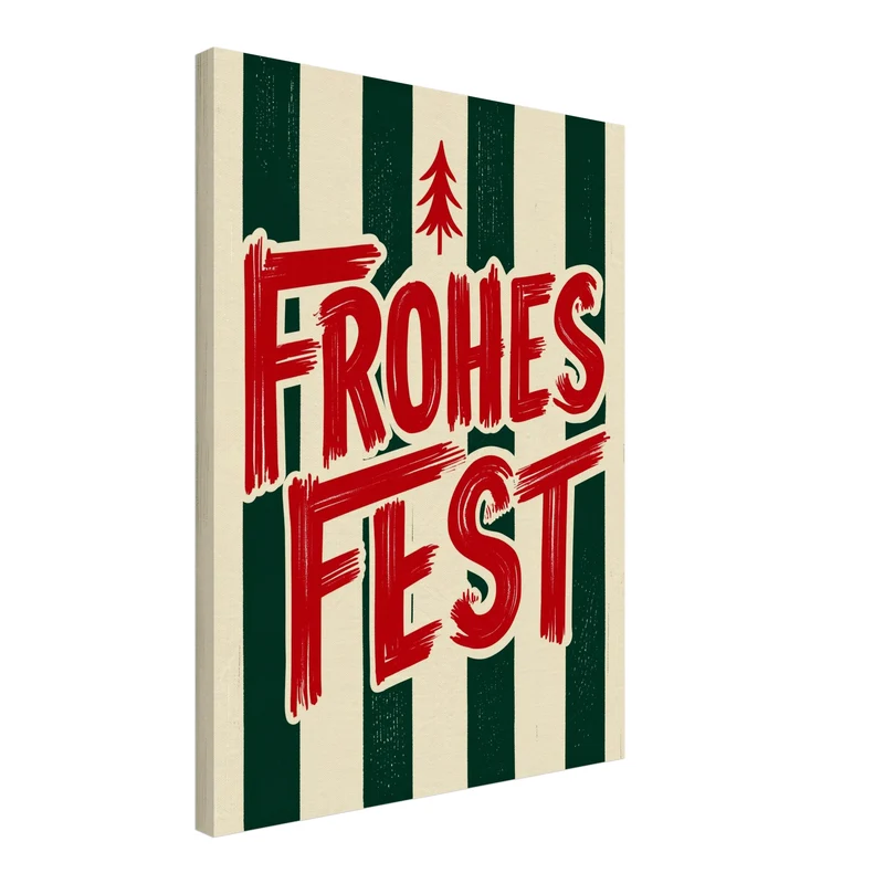 Frohes Fest Weihnachtsgruss Leinwand