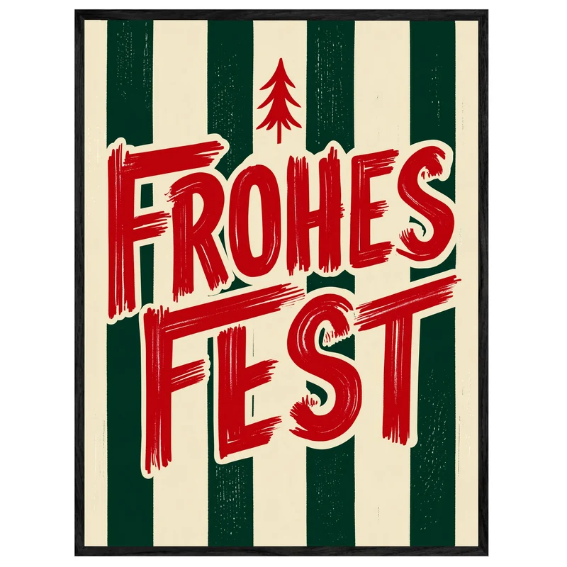 Frohes Fest Weihnachtsgruss Leinwand