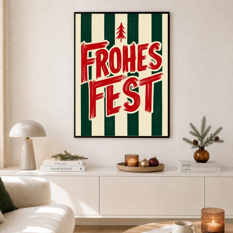 Frohes Fest Weihnachtsgruss Poster
