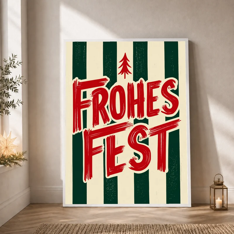 Frohes Fest Weihnachtsgruss Poster