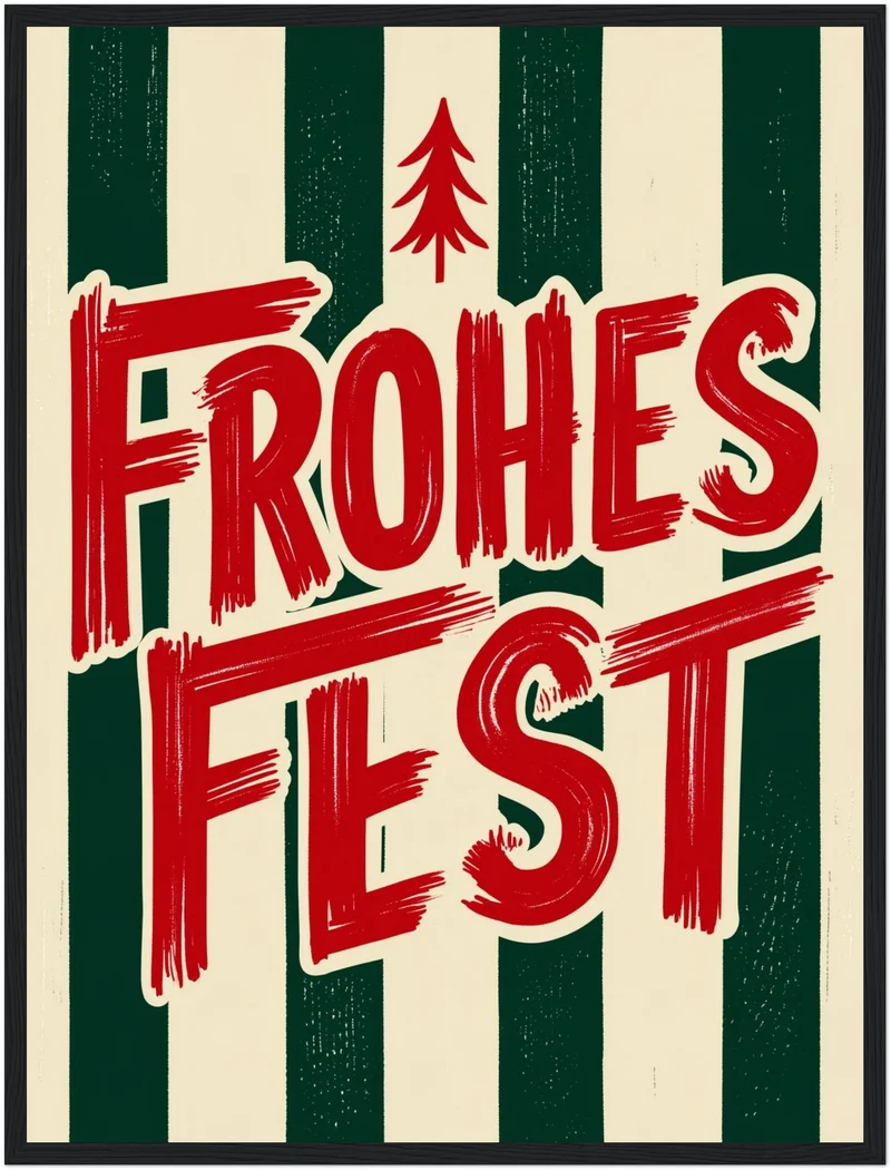 Frohes Fest Weihnachtsgruss Poster
