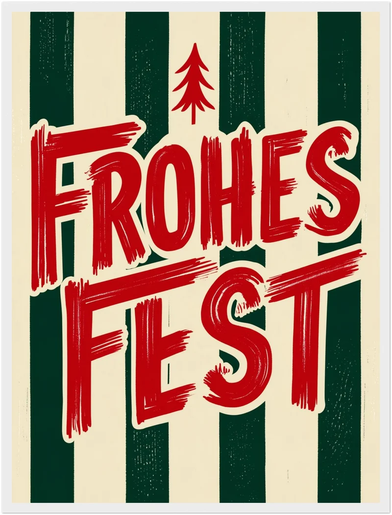 Frohes Fest Weihnachtsgruss Poster