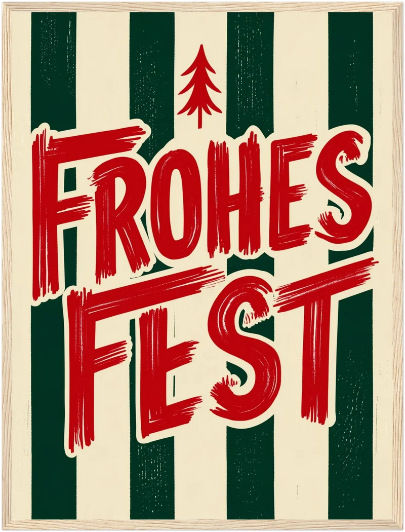 Frohes Fest Weihnachtsgruss Poster