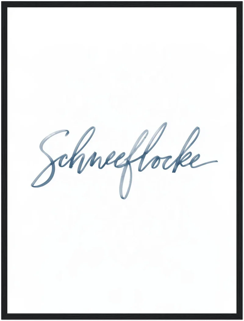 Schneeflocke Kalligrafie Poster