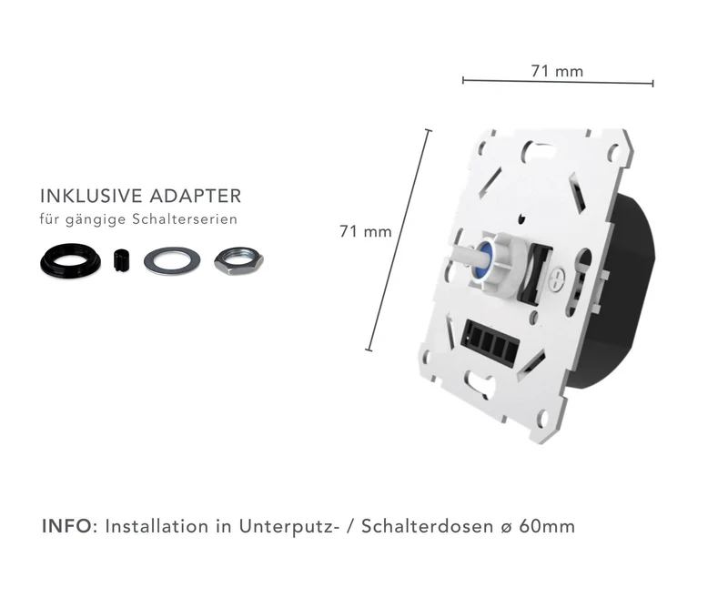Universal Dreh-Dimmer für dimmbare LEDs, 230V 3-250W
