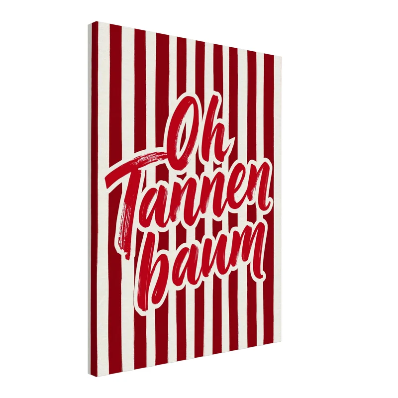 Oh Tannenbaum Weihnachtsschrift Leinwand