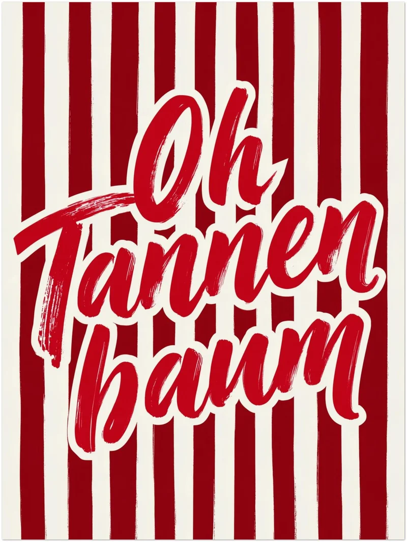 Oh Tannenbaum Weihnachtsschrift Poster