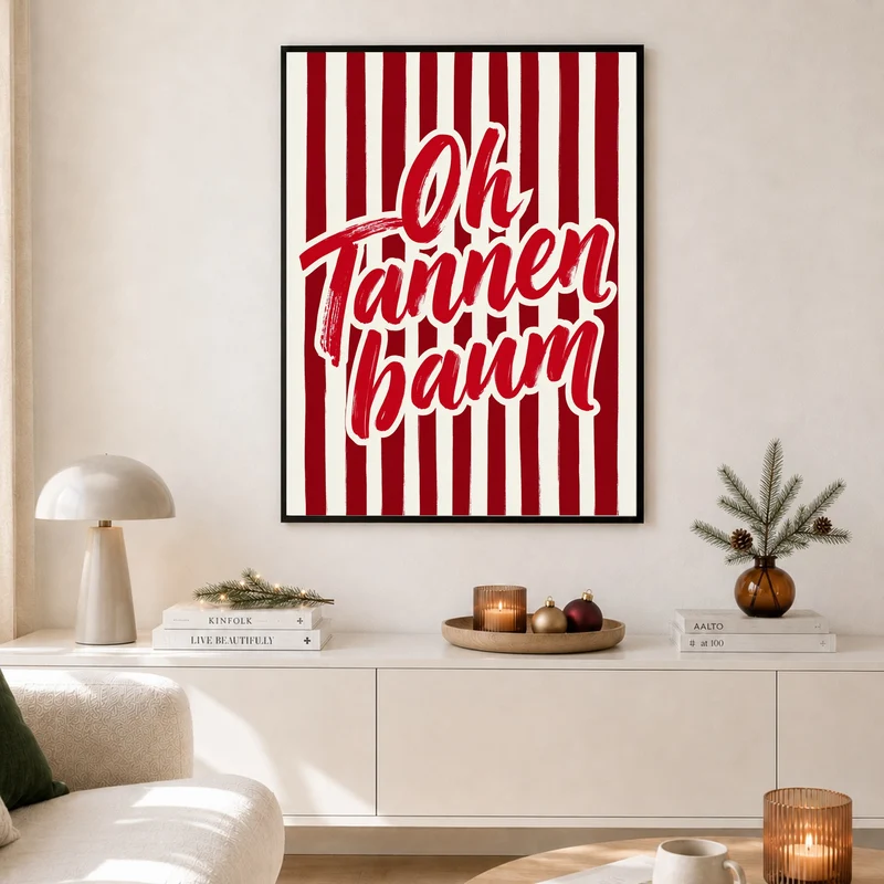 Oh Tannenbaum Weihnachtsschrift Poster