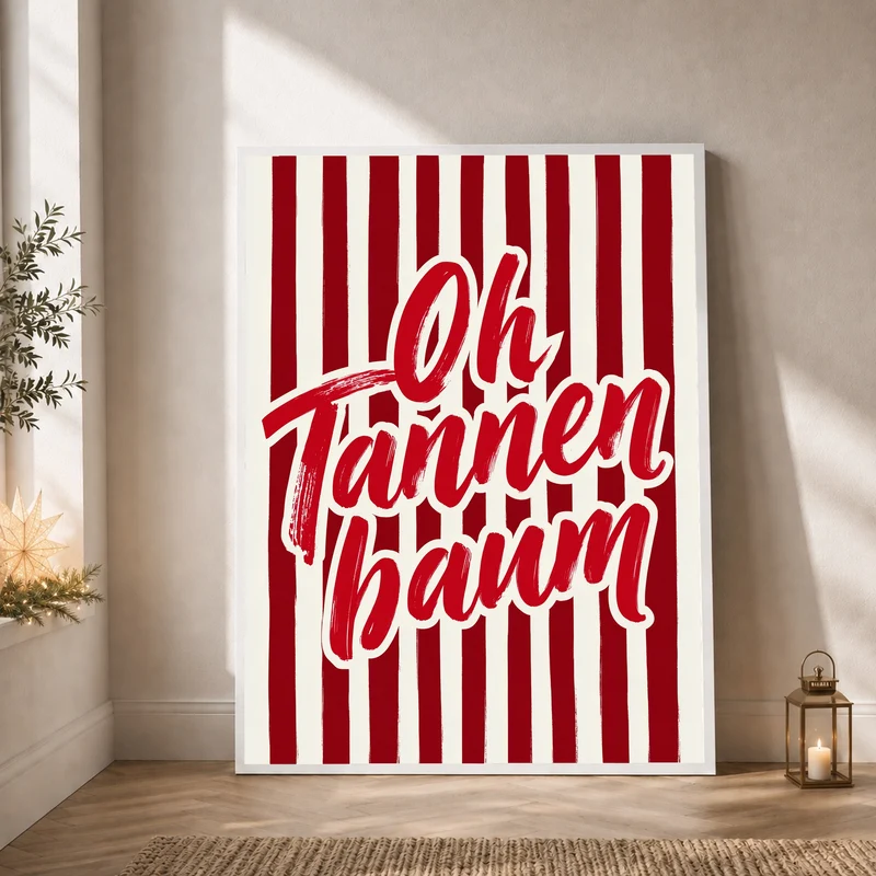 Oh Tannenbaum Weihnachtsschrift Poster