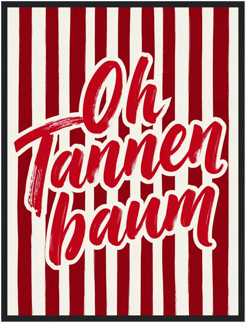 Oh Tannenbaum Weihnachtsschrift Poster