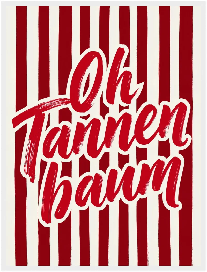 Oh Tannenbaum Weihnachtsschrift Poster
