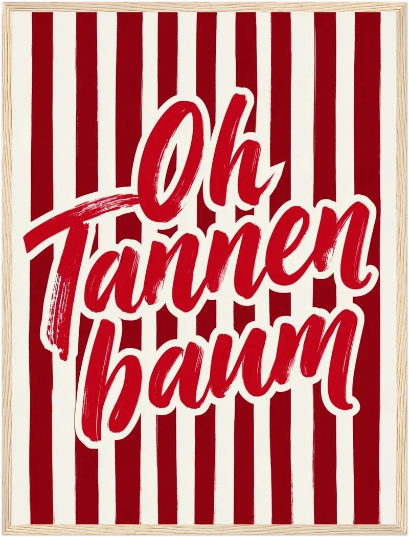 Oh Tannenbaum Weihnachtsschrift Poster