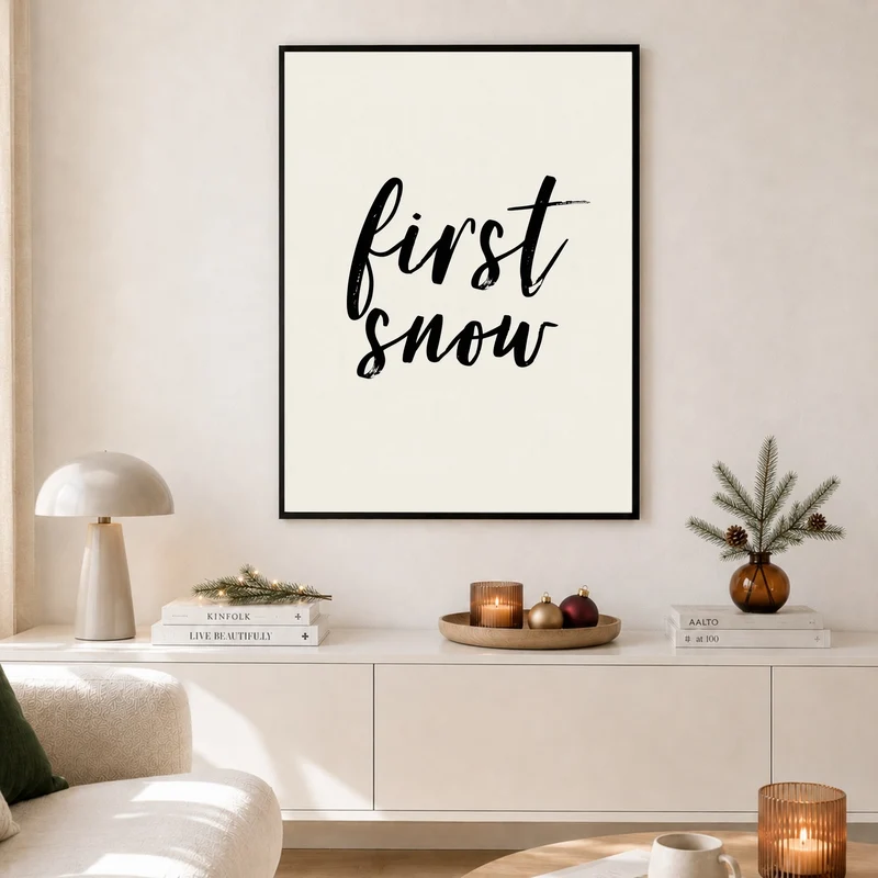 Erster Schnee Schriftzug Poster