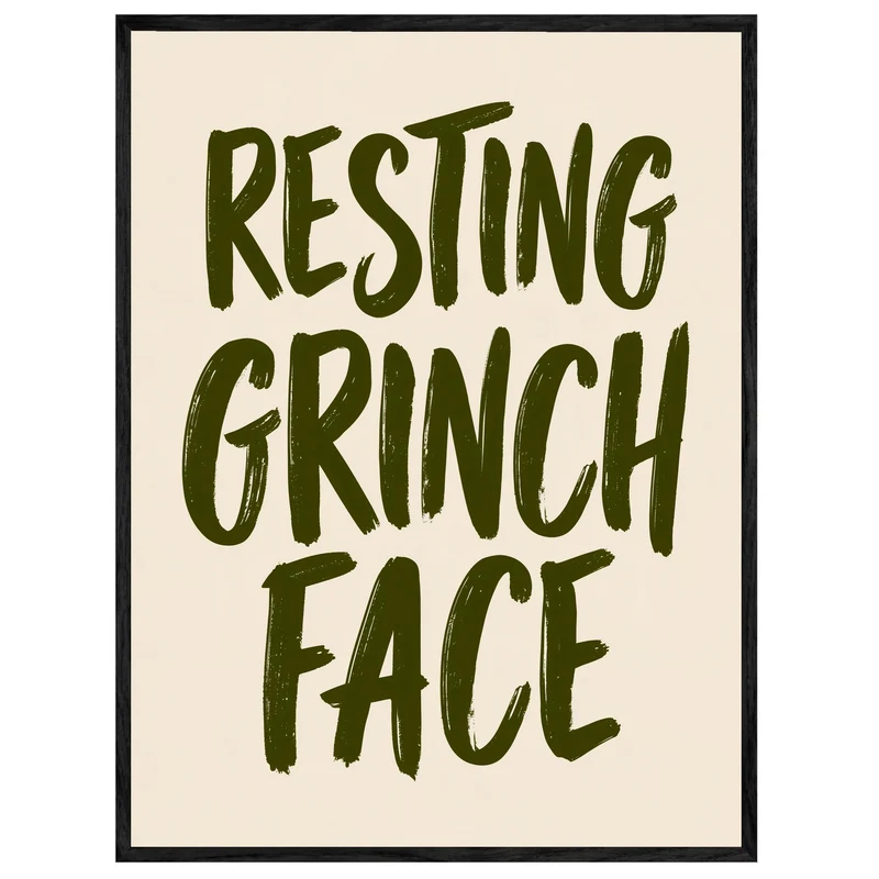 Resting Grinch Face Spruch Leinwand