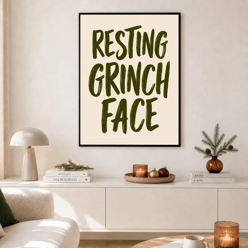 Resting Grinch Face Spruch Poster