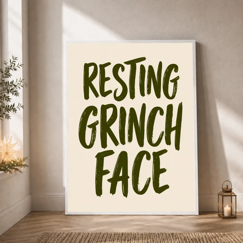 Resting Grinch Face Spruch Poster