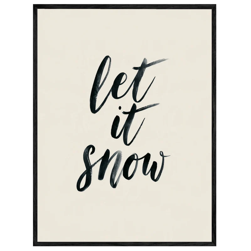 Let It Snow Kalligrafie Leinwand
