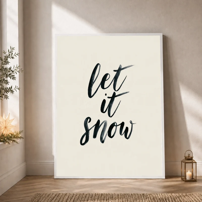 Let It Snow Kalligrafie Poster