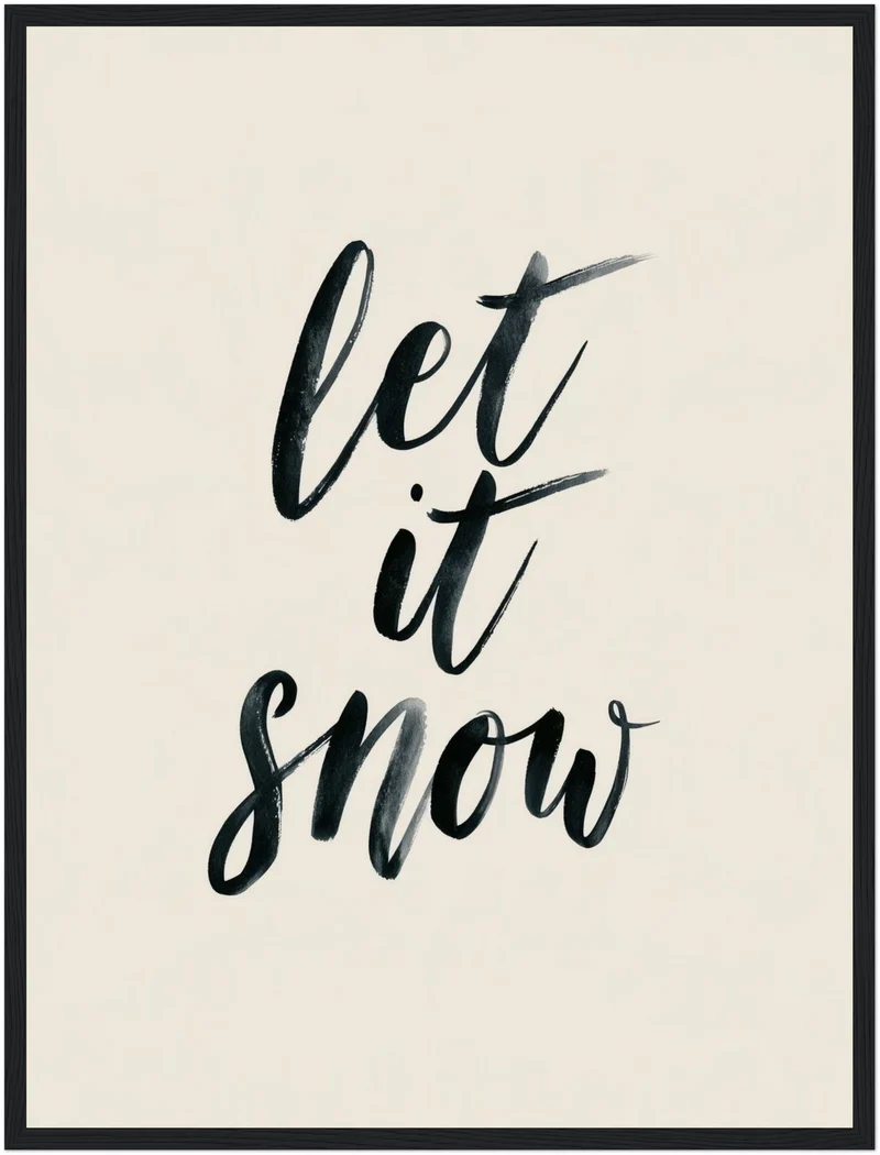 Let It Snow Kalligrafie Poster
