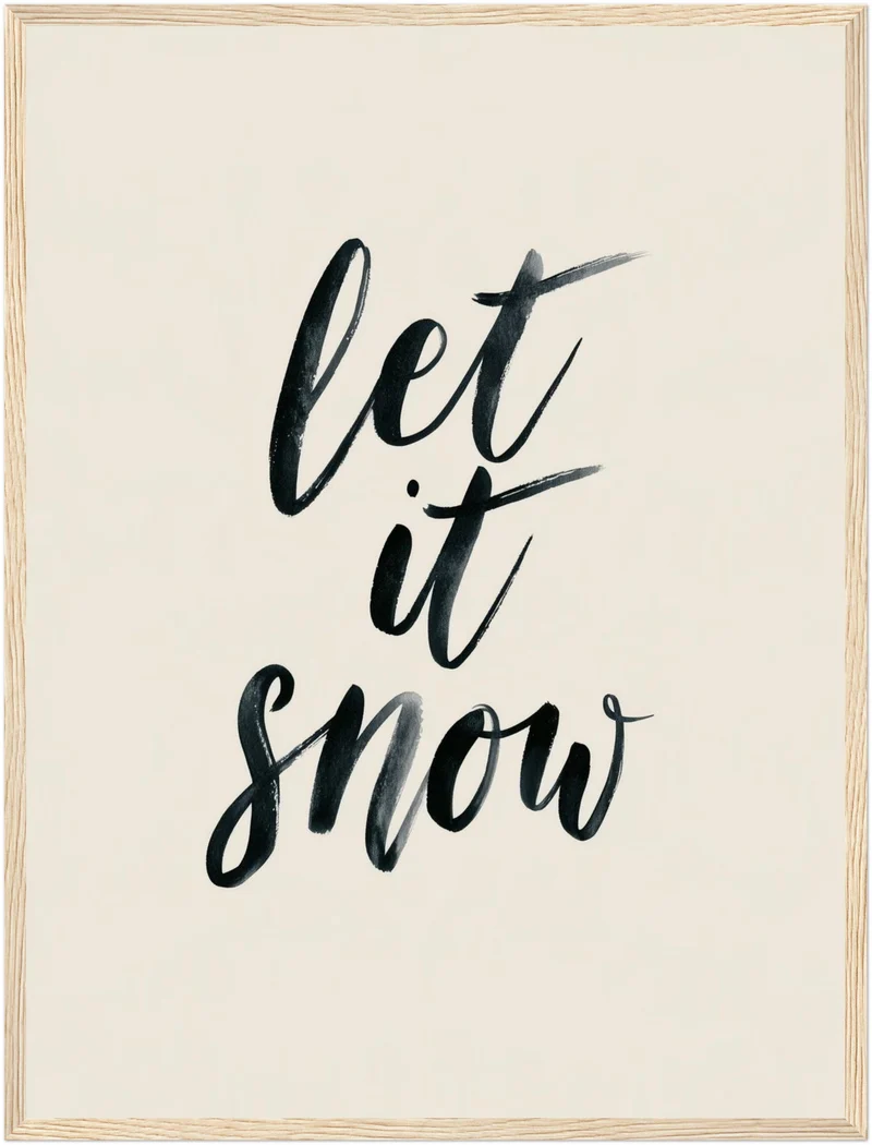 Let It Snow Kalligrafie Poster