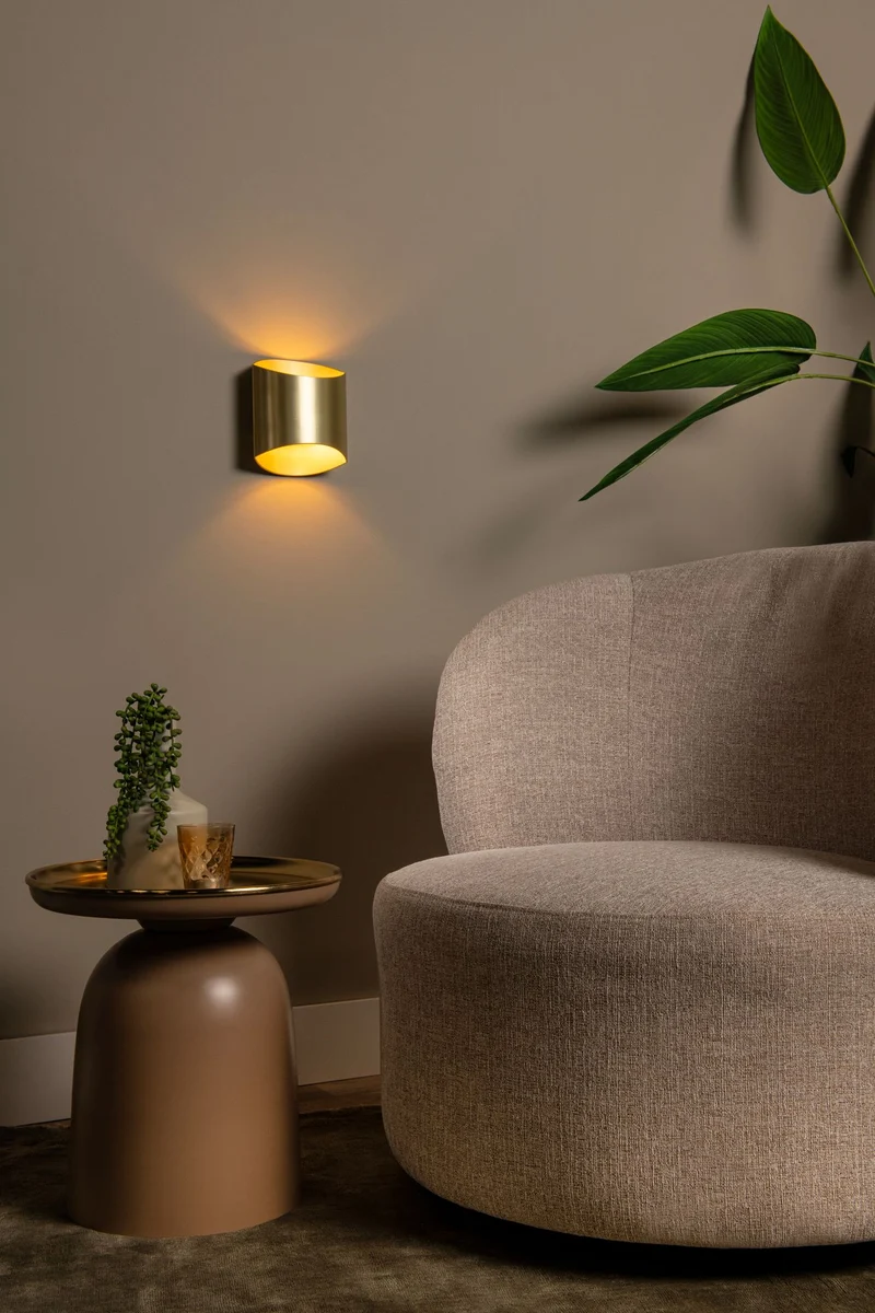 Wandleuchte Diletta oval mit Uplight und Downlight Aluminium 16x8x18cm